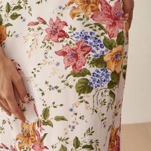 Linen Floral Dress